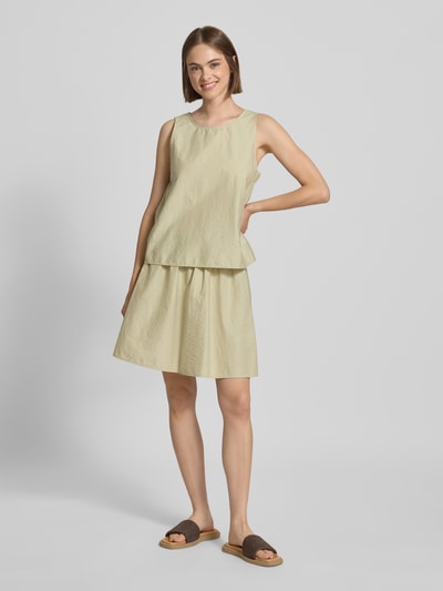 Marc O'Polo Denim Blousetop met ronde hals Rietgroen - 1