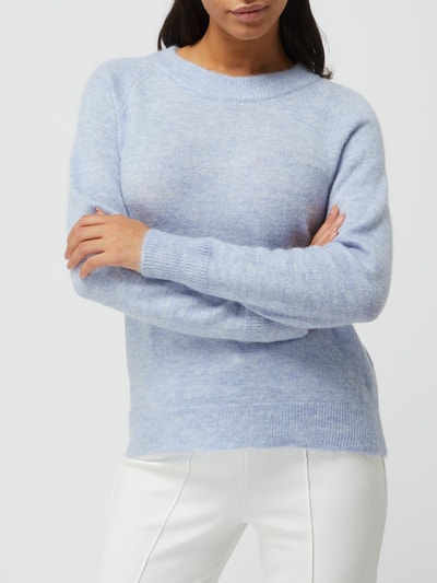 Selected Femme Pullover mit Alpaka-Anteil Modell 'Flulu' Hellblau Melange 4