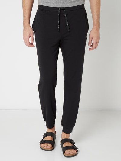 BOSS Sweatpants mit Label-Stitching Modell 'Mix&Match Pants' Black 4