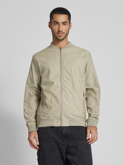 Jack & Jones Jacke mit Reißverschlusstaschen Modell 'SUMMER' Oliv Melange 4