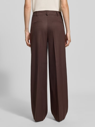 Christian Berg Woman Selection wide fit broek met viscose Donkerbruin - 5