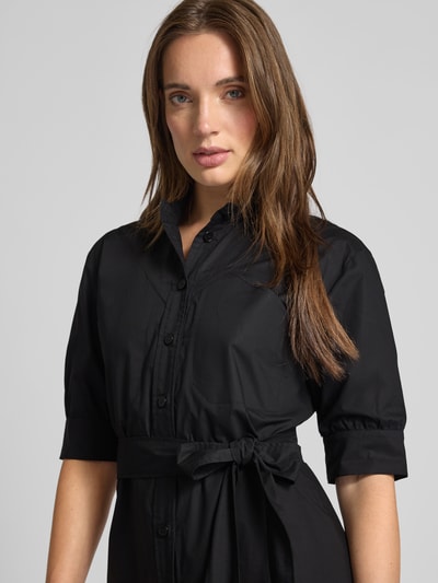 Liu Jo White Overhemdjurk met opstaande kraag en strikceintuur Zwart - 3