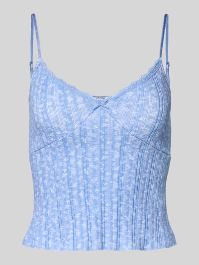 Review Top met sierstrik Bleu - 2