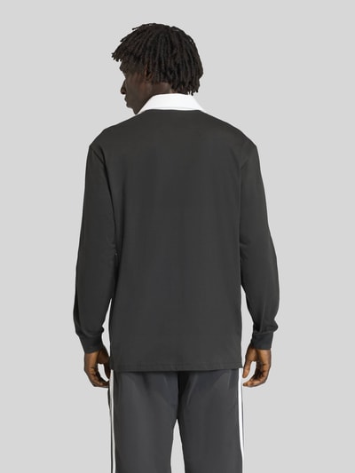 adidas Originals Regular Fit Rugbyshirt aus reiner Baumwolle Black 4
