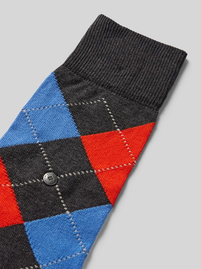 Burlington Socken mit Label-Detail Modell 'MANCHESTER' Anthrazit 2