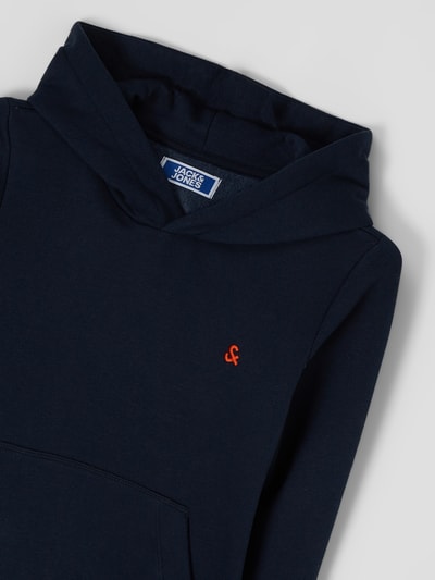 Jack & Jones Hoodie met kangoeroezak, model 'Star' Marineblauw - 2