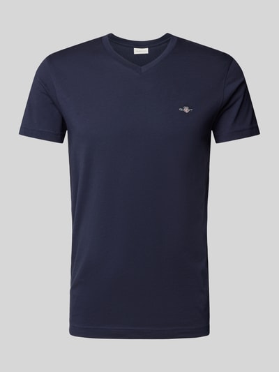 Gant Regular Fit T-Shirt mit Label-Stitching Marine 2