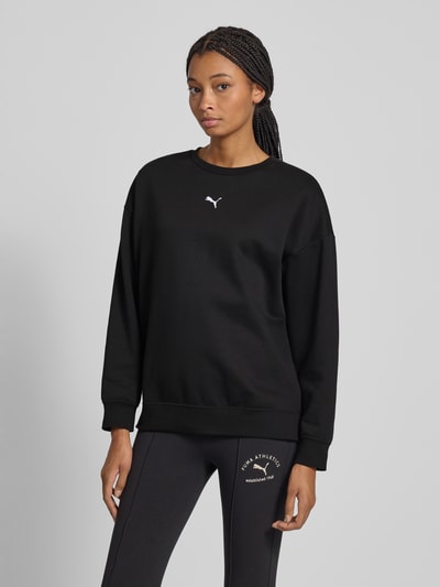 PUMA Oversized Sweatshirt mit Label-Stitching Black 4