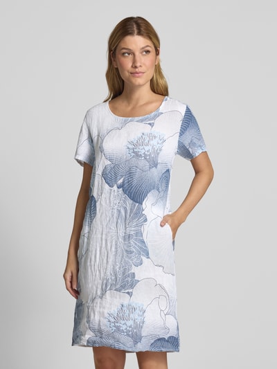 ZABAIONE Sukienka o długości do kolan z okrągłym dekoltem Biały 4