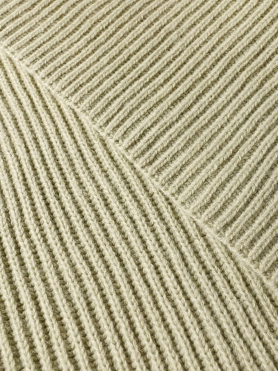 OPUS Sjaal met wol in gebreide look Rietgroen - 2