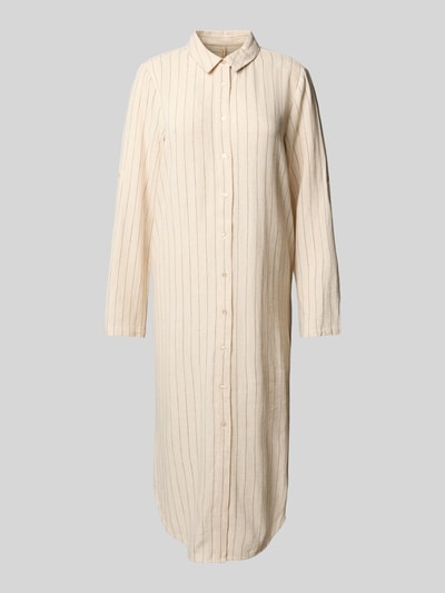 Soyaconcept Sukienka koszulowa z listwą guzikową na całej długości model ‘POULA’ Piaskowy 2