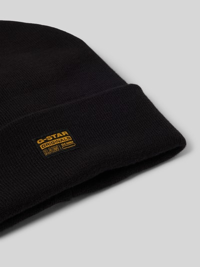 G-Star Raw Beanie mit Label-Detail Modell 'Effo' Black 2