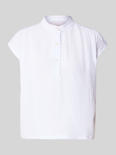 Rich & Royal Regular Fit Blusentop mit Knopfleiste Weiss 2