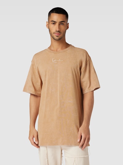 KARL KANI T-Shirt mit überschnittenen Schultern Beige 4
