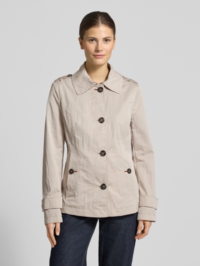 Gil Bret Slim fit Jack met platte kraag en zakken met knoopsluiting Beige - 4
