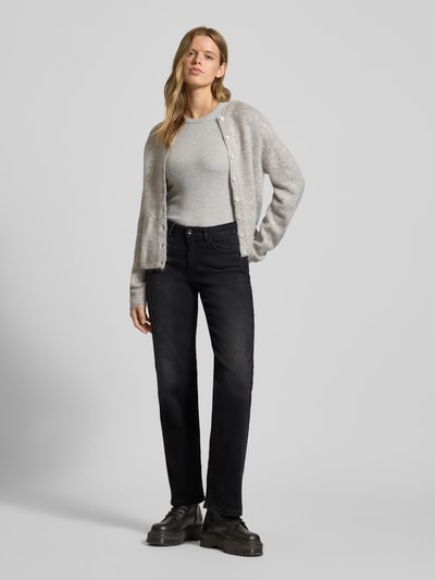 Only Straight fit jeans van biologische katoenmix, model 'BLUSH' Donkergrijs gemêleerd - 1