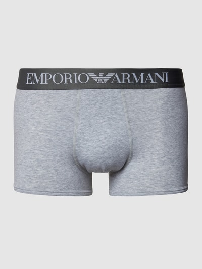 Emporio Armani Trunks mit Logo-Bund Anthrazit Melange 2