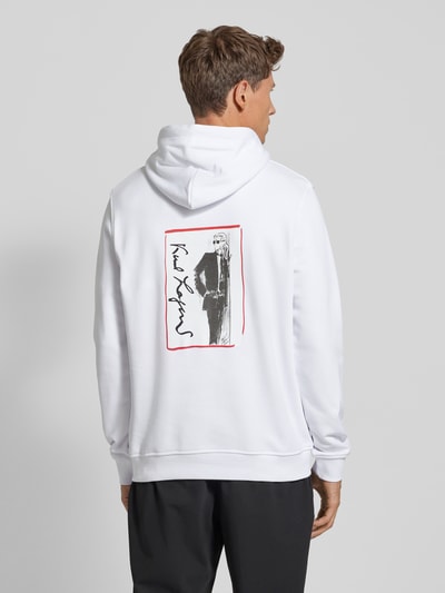 Karl Lagerfeld Hoodie mit Label-Print Weiss 5