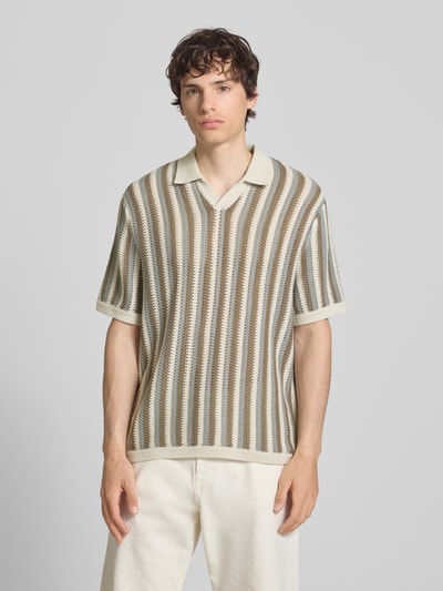 ONLY & SONS Regular Fit Poloshirt aus Baumwoll-Mix Modell 'THUE' Hellbraun 4