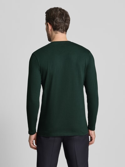 RAGMAN Shirt met lange mouwen en geribde ronde hals Flessengroen - 5