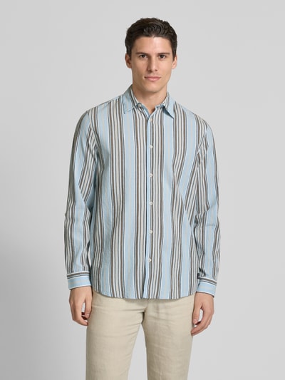 Scotch & Soda Regular fit vrijetijdsoverhemd in kreuklook Lichtblauw - 4