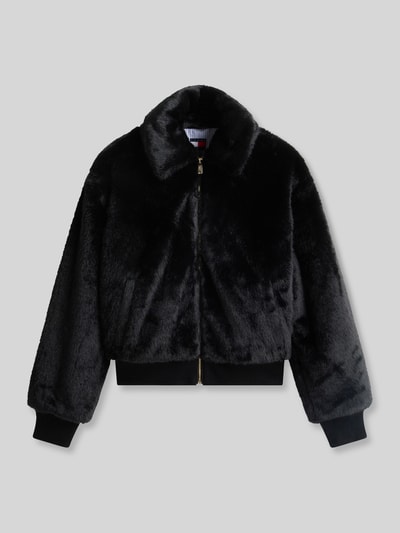 Tommy Jeans Kurtka z pluszu z zamkiem błyskawicznym Czarny 2