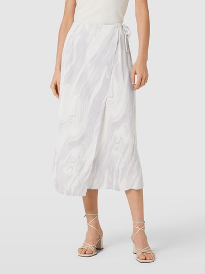 Calvin Klein Womenswear Wickelrock aus Viskose mit Allover-Muster Modell 'SHINE' Flieder 4