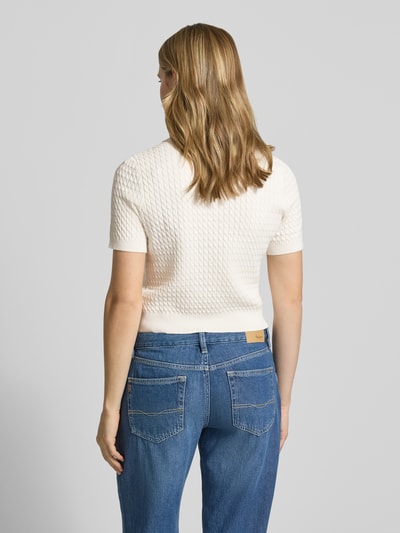 LeGer Koszulka polo z mieszanki wiskozy o kroju regular fit model 'Manolja' Złamany biały 5