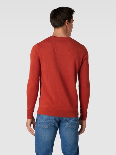 Tom Tailor Gebreide pullover met labelstitching, model 'BASIC' Rood - 5