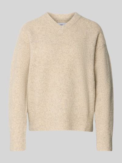 Samsøe Samsøe Strickpullover mit gerippten Abschlüssen Modell 'SAMELODY' Sand Melange 2
