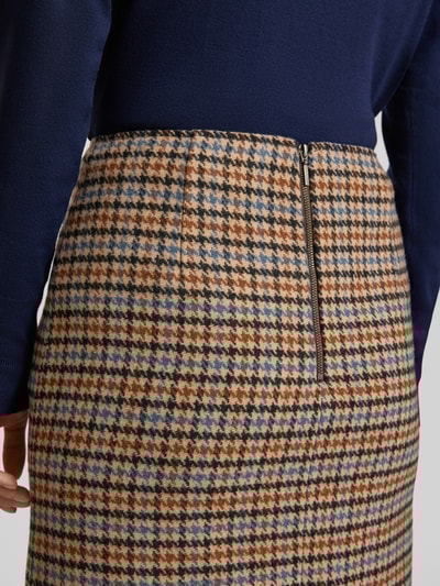 Christian Berg Woman Minirock mit rückseitigem Reißverschluss Cognac 3