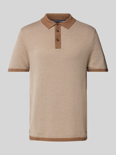 JOOP! Collection Poloshirt mit kurzer Knopfleiste Modell 'Trent' Beige 2