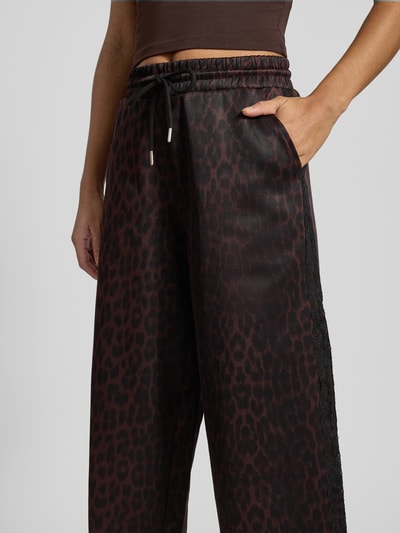 OH APRIL Sweatbroek met elastische band, model 'Kael' Donkerbruin - 3