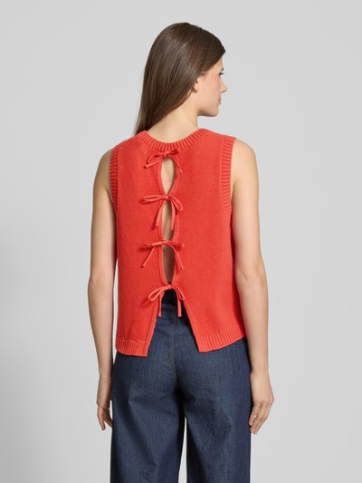 ICHI Tanktop in Strick-Optik Modell 'DOTTIES' Rot 5