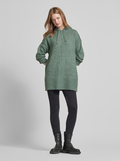 Vero Moda Sweter z dzianiny z kapturem model ‘NOELLE’ Trzcinowy 1