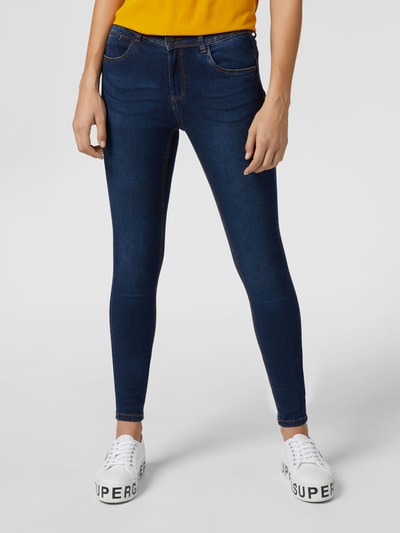 Noisy May Skinny jeans met stretch Donkerblauw - 4