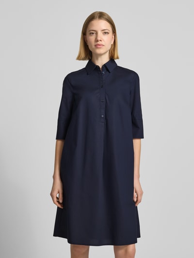 Christian Berg Woman Selection Knielanges Hemdblusenkleid mit Knopfleiste Marine 4