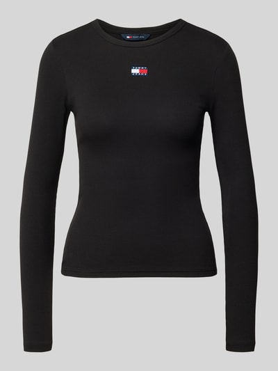 Tommy Jeans Slim fit shirt met lange mouwen van katoenmix Zwart - 2