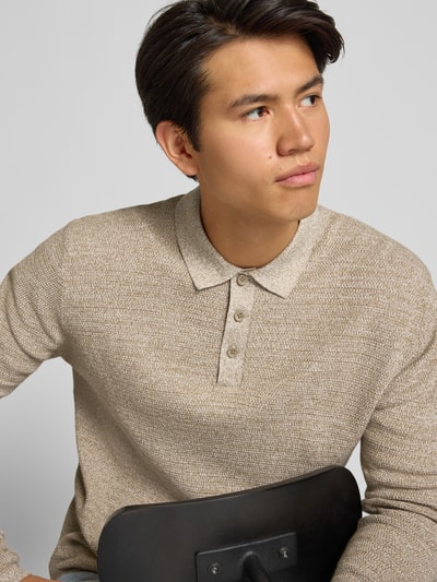 Jack & Jones Gebreide pullover met kentkraag Beige - 3