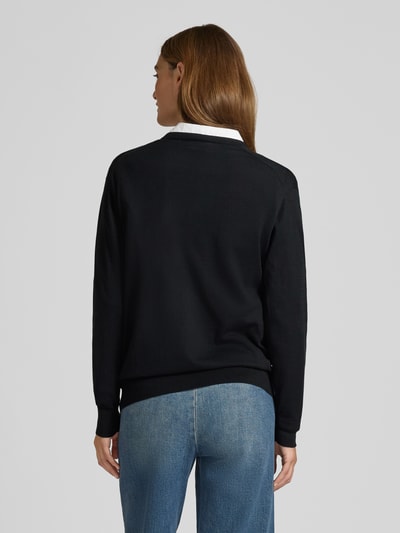 Polo Ralph Lauren Gebreide pullover met logostitching en V-hals Zwart - 5