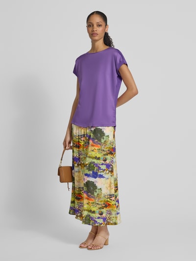 Christian Berg Woman Midirok van viscose met elastische band Paars - 1