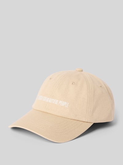 Produktfoto, Baseball Cap mit Statement-Print Modell 'Jesper' von Drykorn, beżowa bawełna, strapback, nadruk dla kobiet