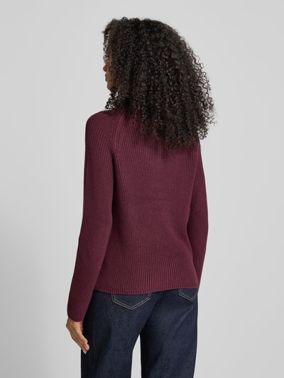 monari Strickpullover mit Stehkragen Bordeaux 5