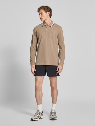 BOSS Green Regular Fit Poloshirt aus reiner Baumwolle Modell 'Plisy' Khaki 1