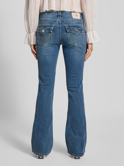 TRUE RELIGION Jeansy z poszerzaną nogawką i wpuszczanymi kieszeniami model ‘BECCA’ Jeansowy niebieski 5