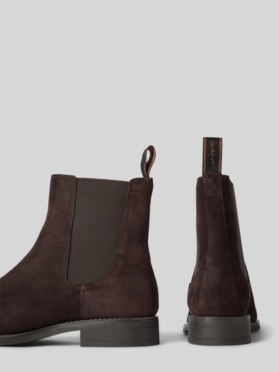 Gant Chelsea Boots aus Leder mit Label-Detail Modell 'Fayy' Dunkelbraun 2