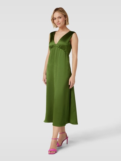 Weekend Max Mara Midi-jurk met V-hals, model 'EDOLO' Lindegroen - 1