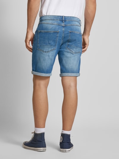 Redefined Rebel Szorty jeansowe o kroju regular fit z przetarciami model ‘PORTO’ Jeansowy niebieski 5