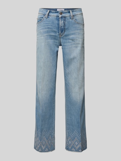 Cambio Flared jeans met broderie anglaise, model 'FRANCESCA' Lichtblauw - 2