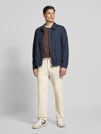 Edwin Straight leg broek met bandplooien, model 'SORREN' Offwhite - 1